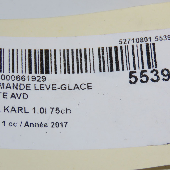 Commande lève-glace porte avant droite occasion OPEL KARL Phase 1 04-1995->04-1999 1.0i 75ch 95407143 5