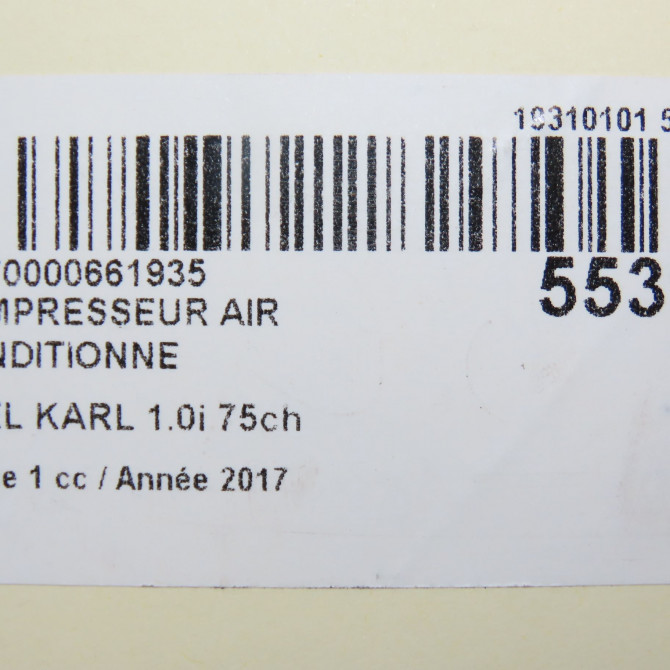 Compresseur air conditionne occasion OPEL KARL Phase 1 04-1995->04-1999 1.0i 75ch 42870861 7