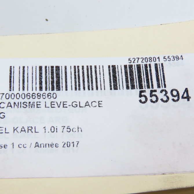 Mecanisme leve-glace arrière gauche occasion OPEL KARL Phase 1 04-1995->04-1999 1.0i 75ch 42439348 4