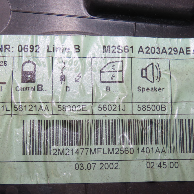 Mecanisme+moteur leve-glace avg occasion FORD FIESTA V Phase 1 09-2002->10-2005 1.4 TDCI 4