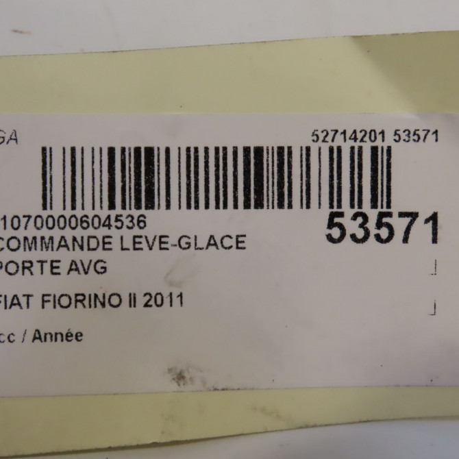 Commande lève-glace porte avant gauche occasion FIAT FIORINO III Phase 1 01-2008->... 1.3 MULTIJET 16v 95ch 5