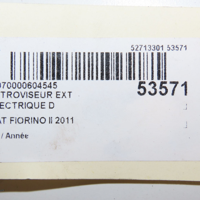 Retroviseur exterieur electrique droit occasion FIAT FIORINO III Phase 1 01-2008->... 1.3 MULTIJET 16v 95ch 735714767 6