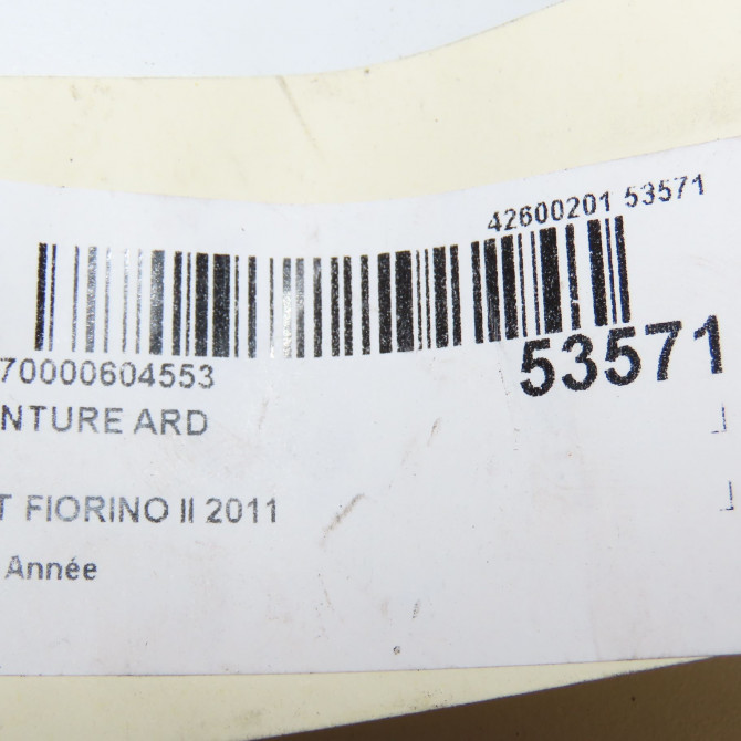 Ceinture arrière droite occasion FIAT FIORINO III Phase 1 01-2008->... 1.3 MULTIJET 16v 95ch 735542121 7