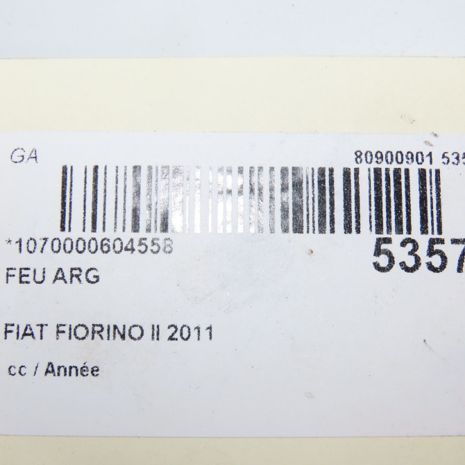 Feu arrière gauche occasion FIAT FIORINO III Phase 1 01-2008->... 1.3 MULTIJET 16v 95ch 1391434080 6
