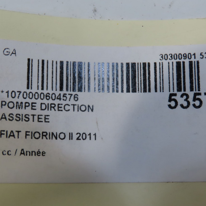 Pompe direction assistee occasion FIAT FIORINO III Phase 1 01-2008->... 1.3 MULTIJET 16v 95ch 52209904 6