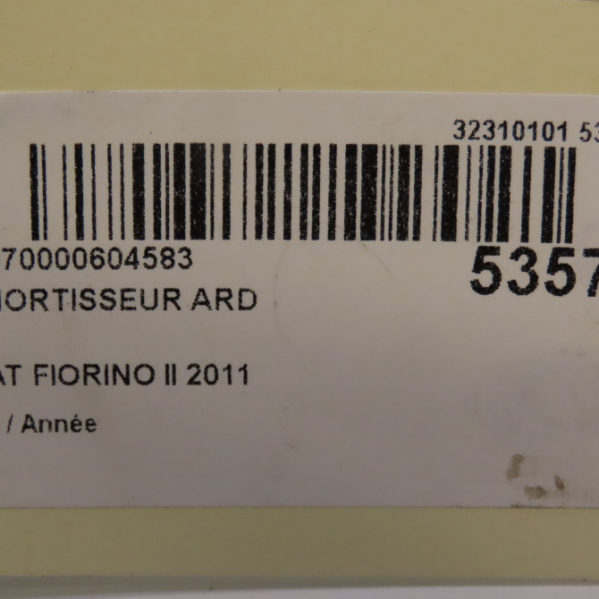 Amortisseur arrière droit occasion FIAT FIORINO III Phase 1 01-2008->... 1.3 MULTIJET 16v 95ch 51929885 6