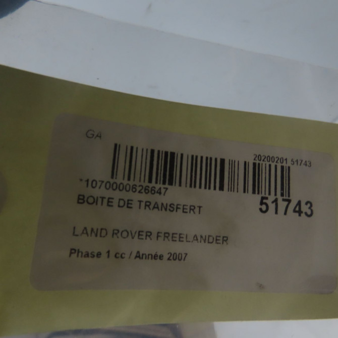 Boite de transfert occasion LAND ROVER 146 Phase 1 04-1995->04-1999 2.2 TD4 160ch LR040657 6