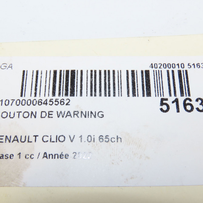 Bouton de warning occasion  283E85533R 6
