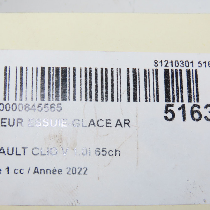 Moteur essuie-glace arrière occasion  287108228R 6