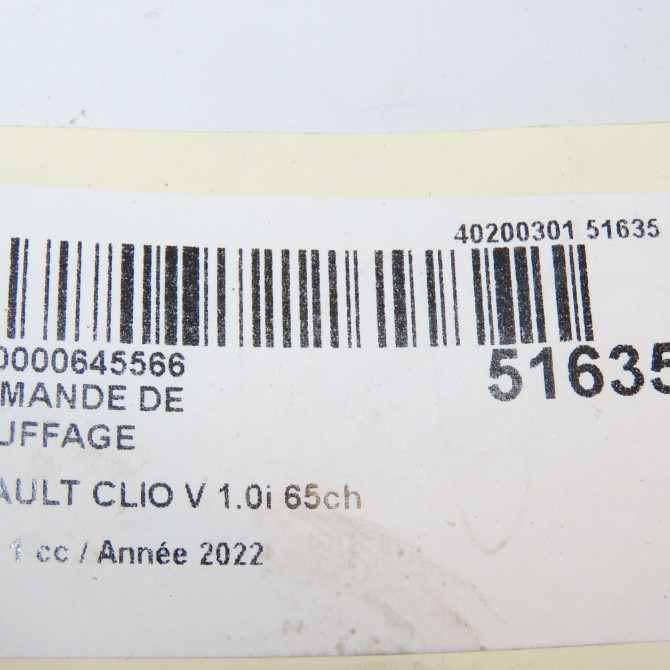 Commande de chauffage occasion 6