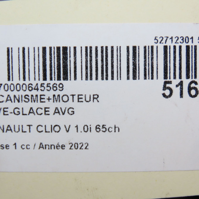 Mecanisme+moteur leve-glace avg occasion  807216723R 8