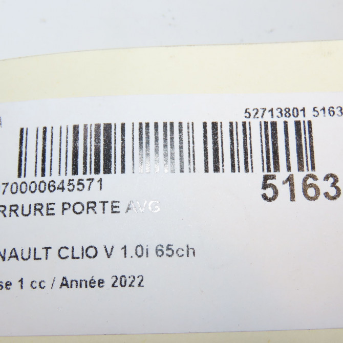 Serrure porte avg occasion  805032387R 8