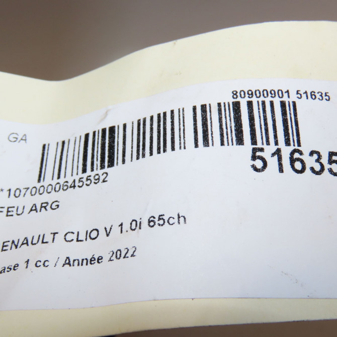 Feu arrière gauche occasion  265551035R 6