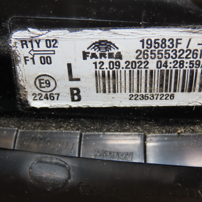 Feu arrière interieur gauche occasion  265553226R 4