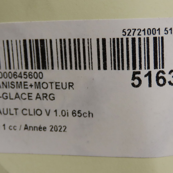 Mecanisme+moteur leve-glace arg occasion  827217837R 8