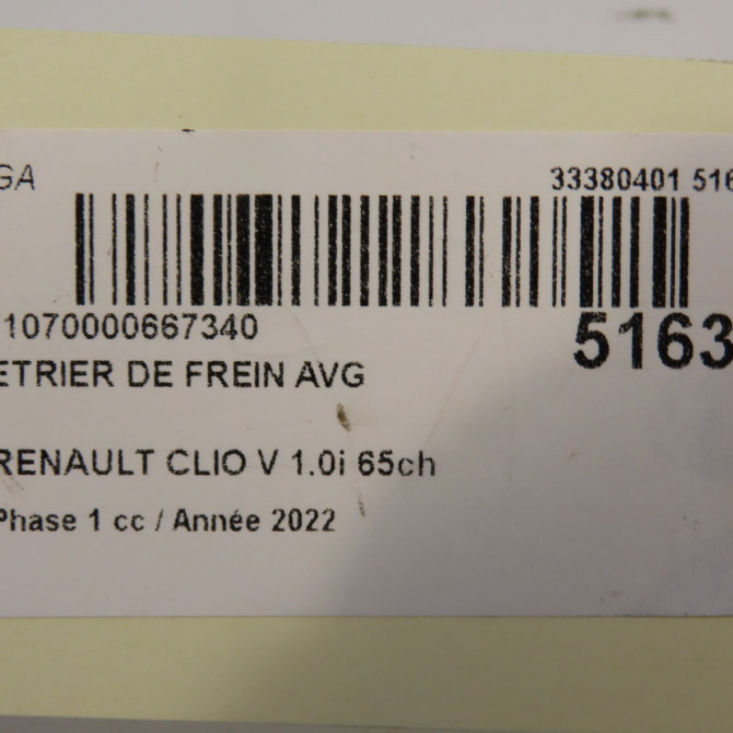 Etrier de frein avant gauche occasion  410111208R 7