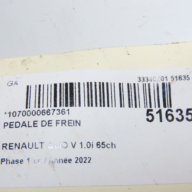Pedale de frein occasion  465012074R 4