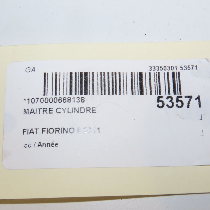 Maitre cylindre occasion FIAT FIORINO III Phase 1 01-2008->... 1.3 MULTIJET 16v 95ch 77364950 6