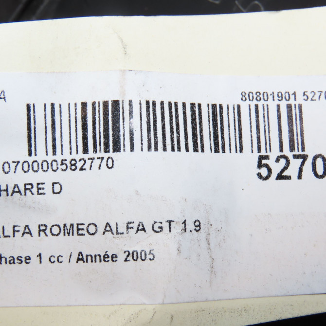 Phare droit occasion ALFA ROMEO ALFA GT Phase 1 03-2004->12-2010 1.9 JTDm 150ch 60681583 6