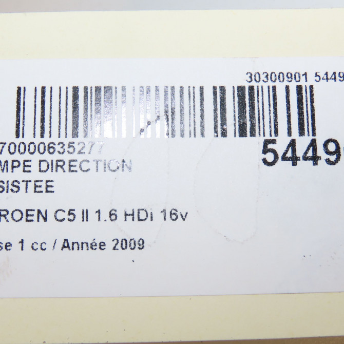 Pompe direction assistee occasion CITROEN C5 II Phase 1 04-2008->... 1.6 HDi 16v 110ch 4007ZR 7