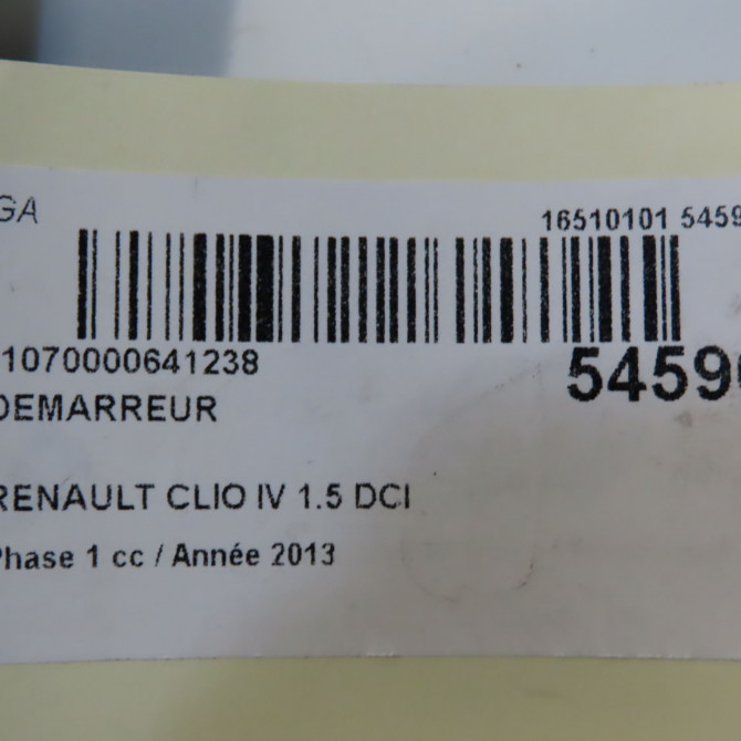 Démarreur occasion RENAULT CLIO IV Phase 1 07-2012->... 1.5 DCI 90ch 233001073R 7