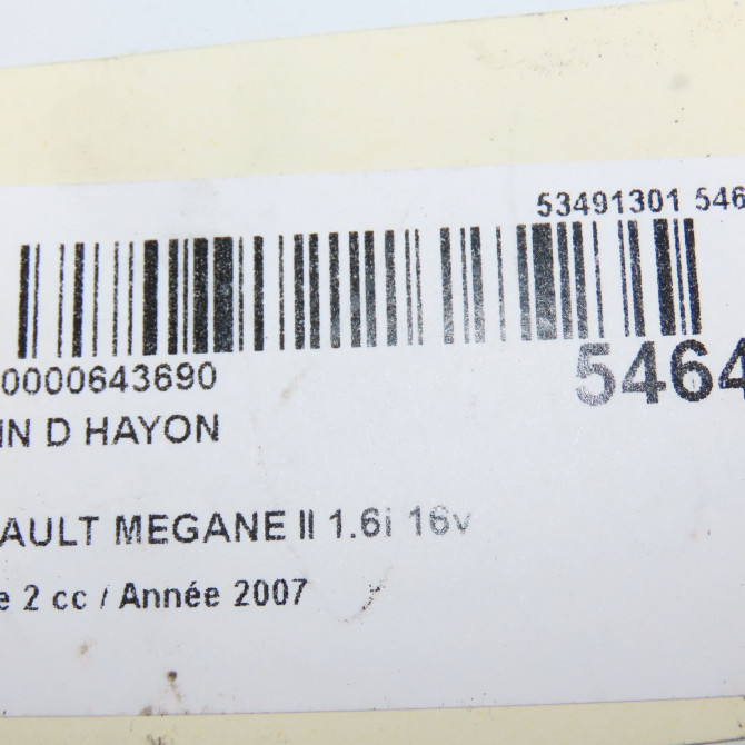 Verin droit hayon occasion RENAULT MEGANE II Phase 2 01-2006->06-2009 1.6i 16v 110ch 8200051750 5