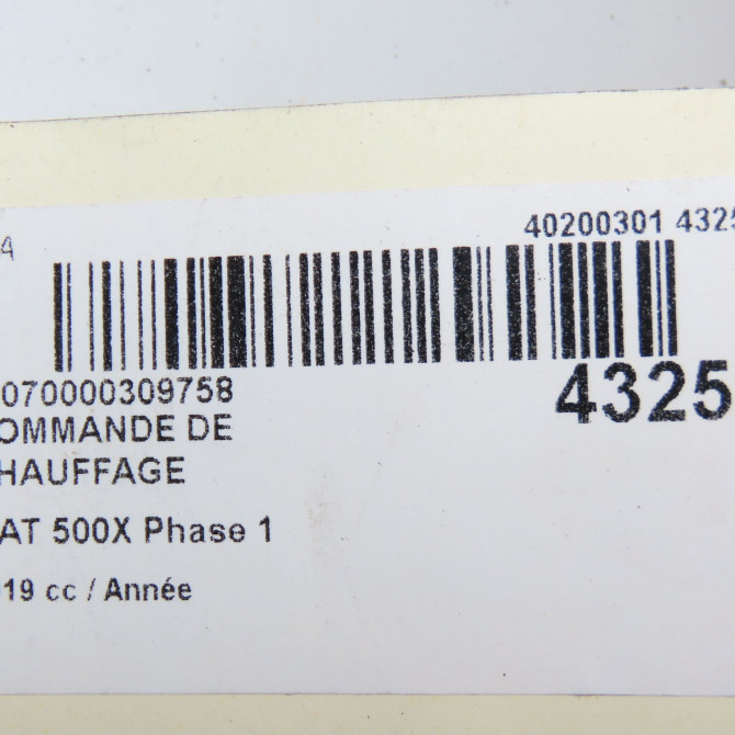Commande de chauffage occasion FIAT 500X Phase 1 11-2014->... 735717831 6
