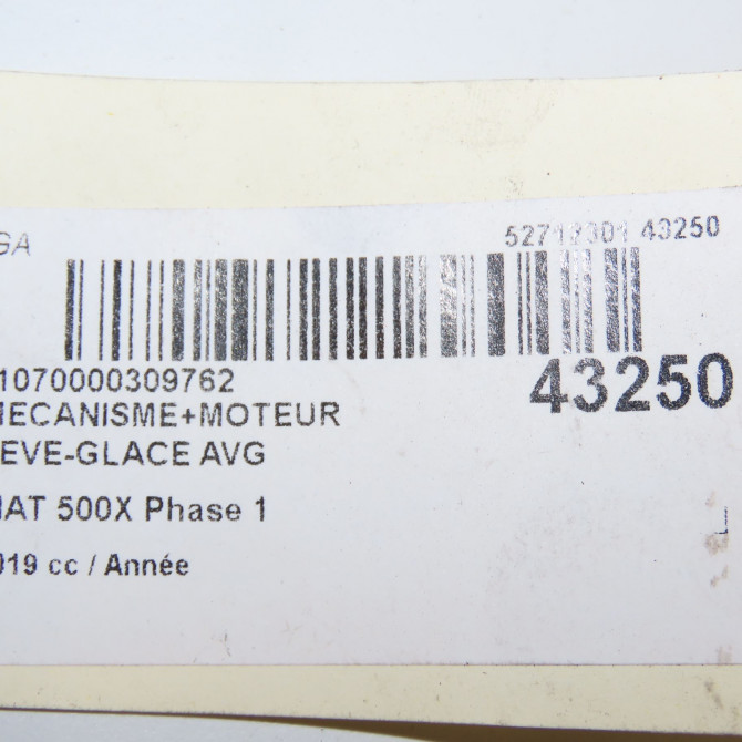 Mecanisme+moteur leve-glace avg occasion FIAT 500X Phase 1 11-2014->... 71777162 6