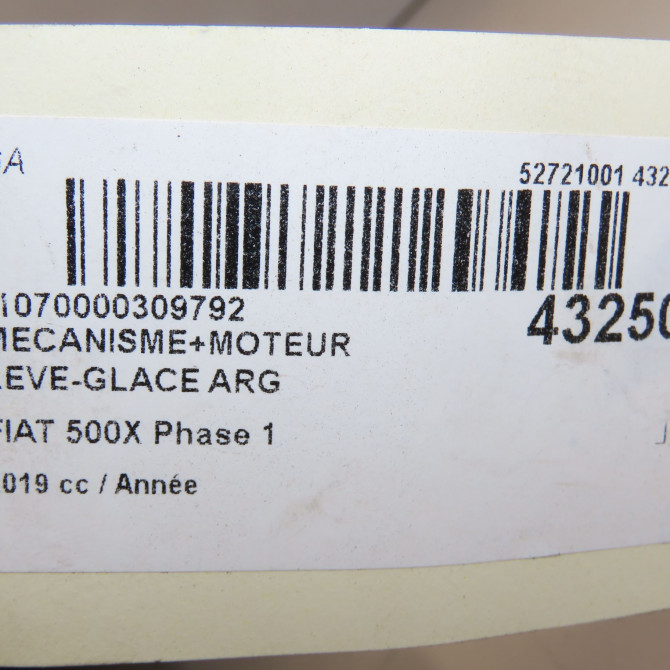 Mecanisme+moteur leve-glace arg occasion FIAT 500X Phase 1 11-2014->... 71777164 6
