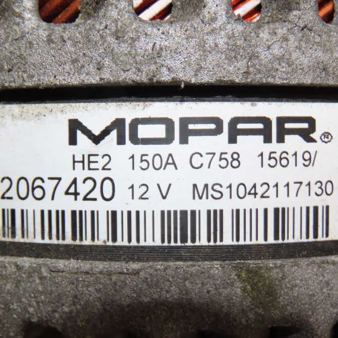 Alternateur occasion FIAT 500X Phase 1 11-2014->... 52067420 6