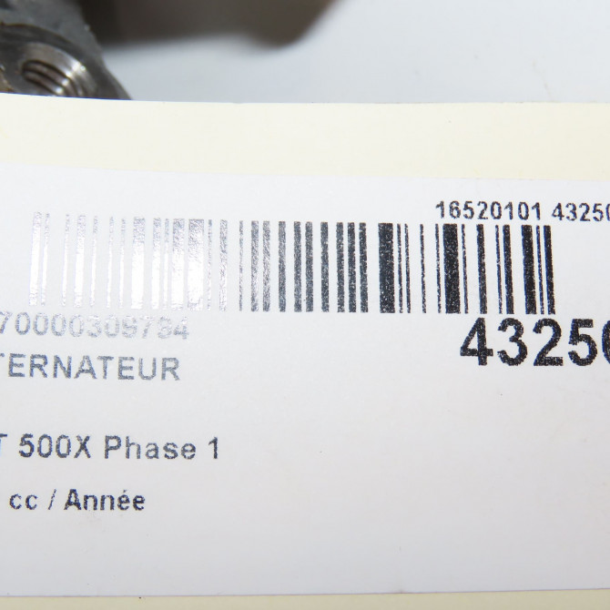 Alternateur occasion FIAT 500X Phase 1 11-2014->... 52067420 8