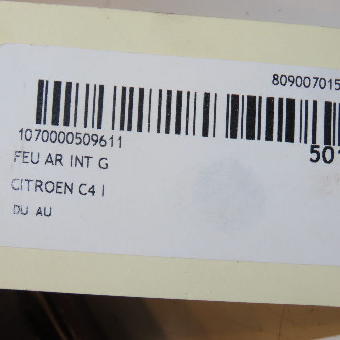 Feu arrière interieur gauche occasion CITROEN C4 PICASSO I Phase 1 01-2007->10-2013 2.0 HDi 150ch 6350LR 4
