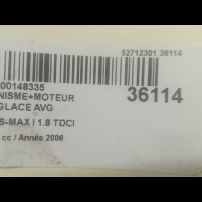 Mecanisme+moteur leve-glace avg occasion FORD S-MAX I Phase 1 05-2006->03-2010 1.8 TDCI 125ch 1881248 2