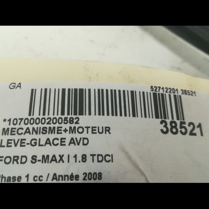 Mecanisme + moteur lève-glace avant droit occasion FORD S-MAX I Phase 1 05-2006->03-2010 1.8 TDCI 125ch 1881247 3