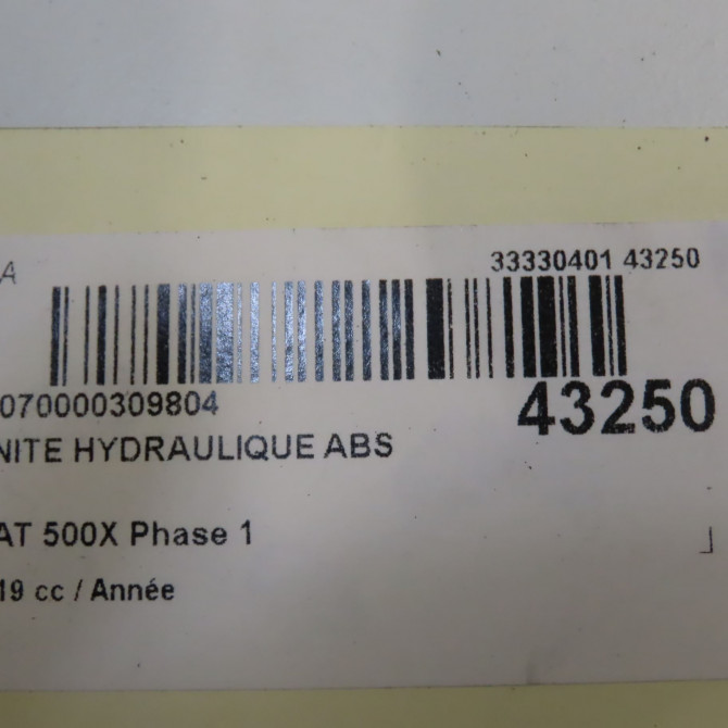 Unité hydraulique ABS occasion FIAT 500X Phase 1 11-2014->... 6000632109 8