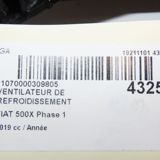 Ventilateur de refroidissement occasion FIAT 500X Phase 1 11-2014->... 52078868 7
