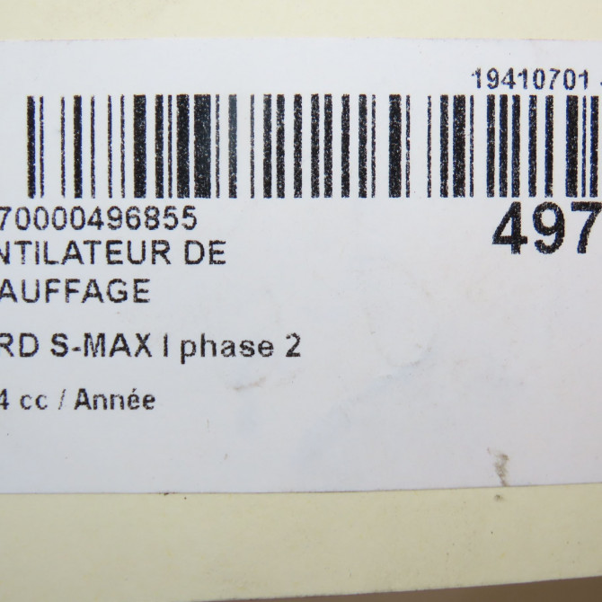 Ventilateur de chauffage occasion FORD S-MAX I phase 2 03-2010->12-2015 1716612 6