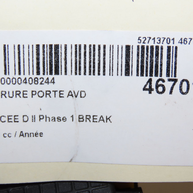 Serrure porte avd occasion KIA CEE D II Phase 1 BREAK 09-2012->12-2015 81320A2110 7