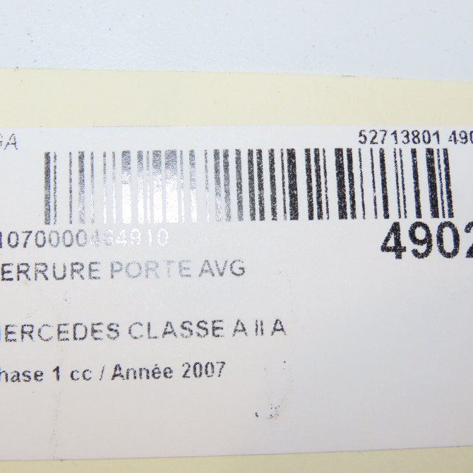 Serrure porte avg occasion MERCEDES CLASSE A II Phase 1 12-2004->04-2008 A 160 CDI 1697203535 5