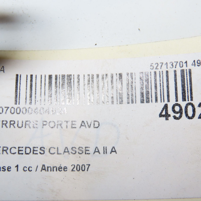 Serrure porte avd occasion MERCEDES CLASSE A II Phase 1 12-2004->04-2008 A 160 CDI 1697204235 6