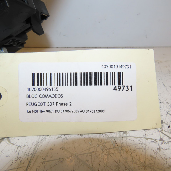 Bloc commodos occasion PEUGEOT 307 Phase 2 06-2005->03-2008 1.6 HDI 16v 90ch 98069975XT 6