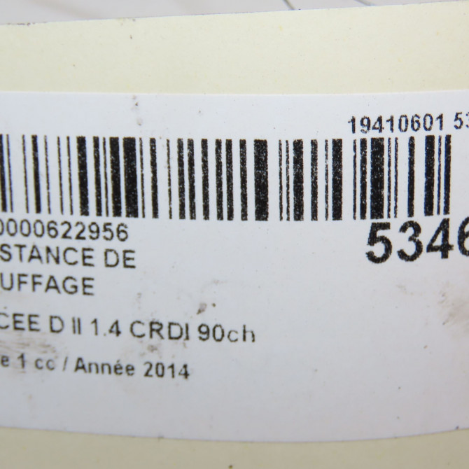 Resistance de chauffage occasion KIA CEE D II Phase 1 09-2012->... 1.4 CRDI 90ch 97192A6000 4