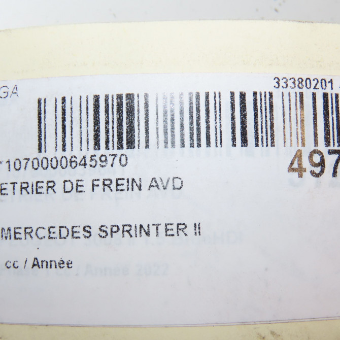 Etrier de frein avant droit occasion MERCEDES SPRINTER II 9074215200 6