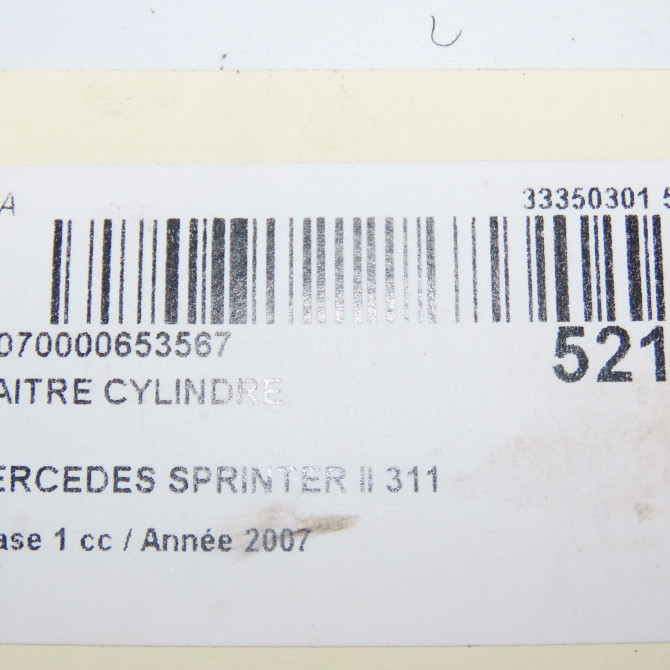 Maitre cylindre occasion MERCEDES SPRINTER II Phase 1 06-2006->... 311 CDI 109ch 4317601 7