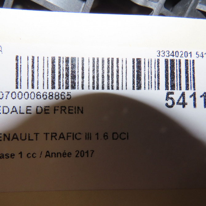 Pedale de frein occasion RENAULT TRAFIC III Phase 1 06-2014->... 1.6 DCI 120ch 7