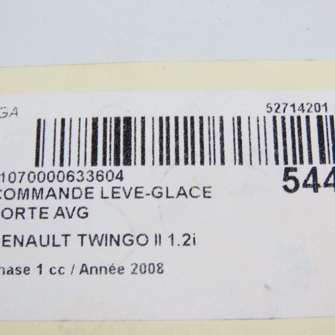 Commande lève-glace porte avant gauche occasion RENAULT TWINGO II Phase 1 06-2007->11-2011 1.2i 60ch 8200214939 5