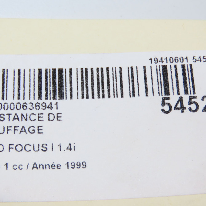 Resistance de chauffage occasion FORD FOCUS I Phase 1 10-1998->09-2004 1.4i 1311115 4