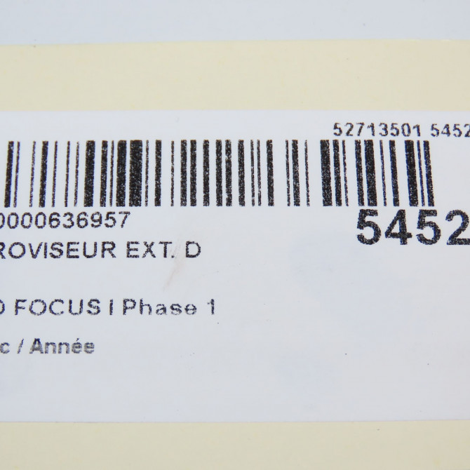 Retroviseur exterieur manuel droit occasion FORD FOCUS I Phase 1 10-1998->09-2004 1.4i 1133959 6