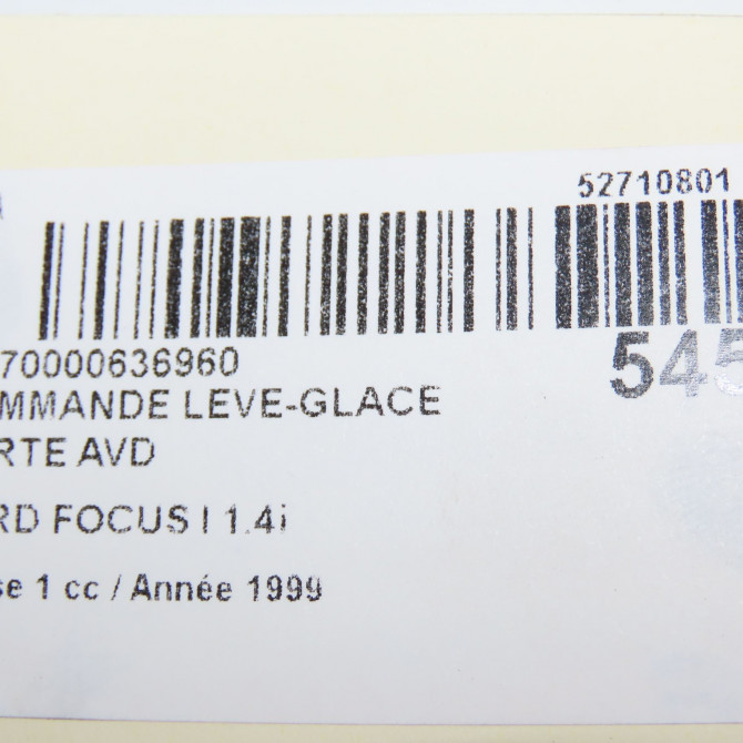 Commande lève-glace porte avant droite occasion FORD FOCUS I Phase 1 10-1998->09-2004 1.4i 1091485 5