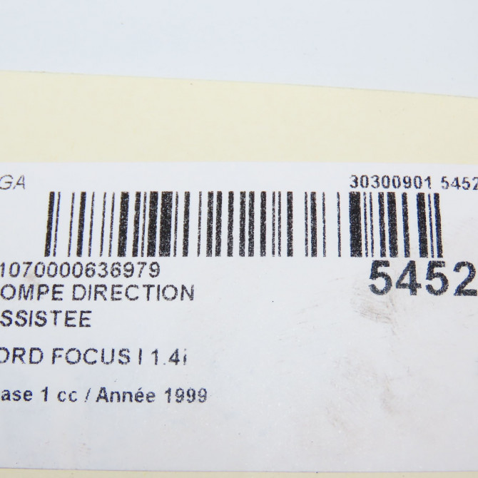 Pompe direction assistee occasion FORD FOCUS I Phase 1 10-1998->09-2004 1.4i 4074608 6